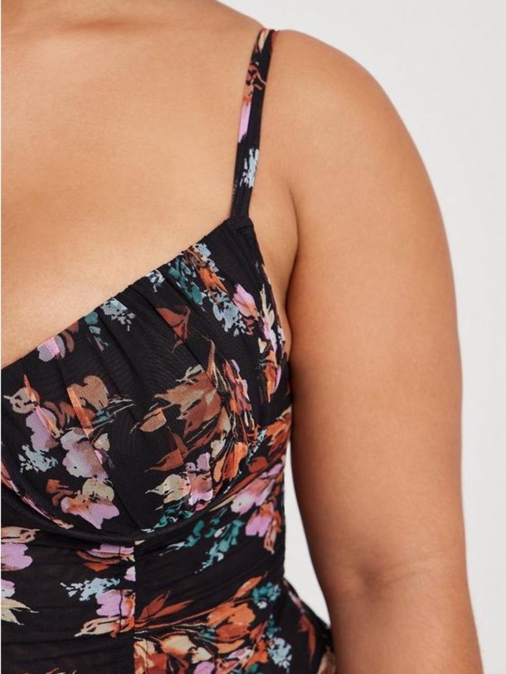 Torrid Curve Ruched Mesh Chemise - Picture 14 of 16